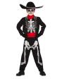 Fato de mariachi esqueleto para criança, tamanhos infantis