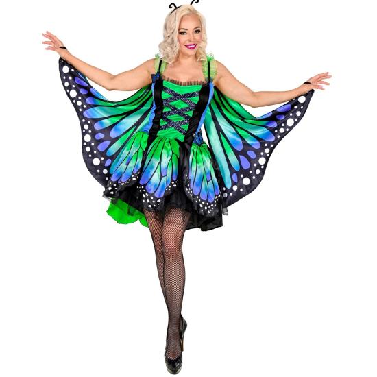 Fato de borboleta verde para adulto