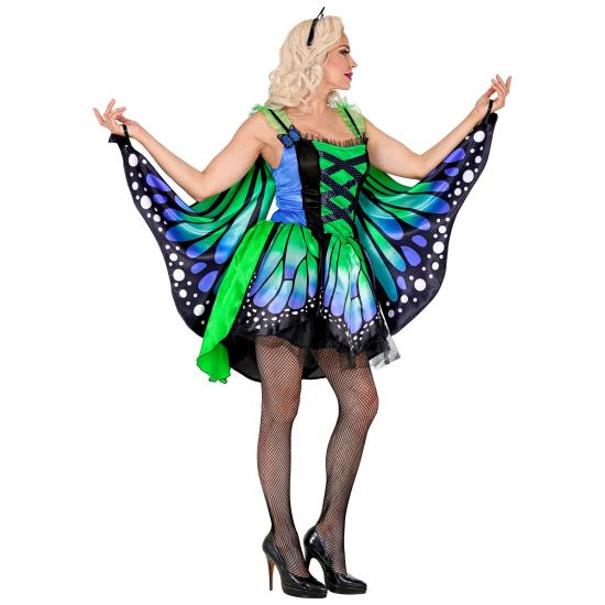 Fato de borboleta verde para adulto