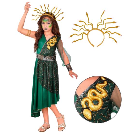 Fantasia de Medusa Grega para Meninas
