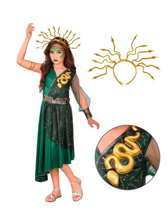 Fantasia de Medusa Grega para Meninas