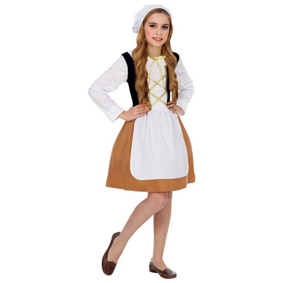 Fato de estalajadeiro medieval alegre para menina Fato de estalajadeiro medieval alegre para menina