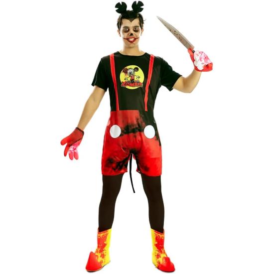 Fantasia de zumbi do Mickey Mouse para homens tamanho ML
