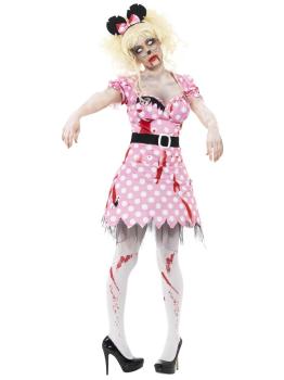Fato de zumbi Minnie para menina