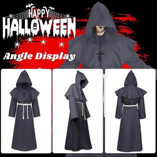 Fantasia de monge padre, tamanho XL