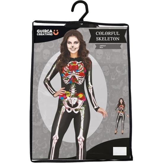 Fantasia de macaco estampada para o Dia dos Mortos para mulheres