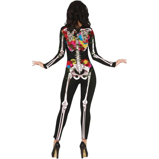 Fantasia de macaco estampada para o Dia dos Mortos para mulheres