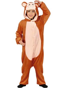Pijama fantasia de macaco para crianças de 5 a 6 anos.