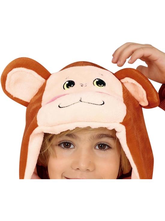 Pijama fantasia de macaco para crianças de 5 a 6 anos.