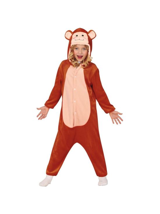 Pijama fantasia de macaco para crianças de 5 a 6 anos.
