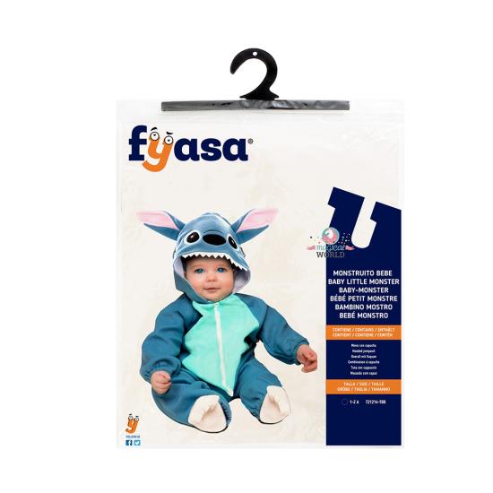 Fantasia de Monstro Costura Azul para Bebês