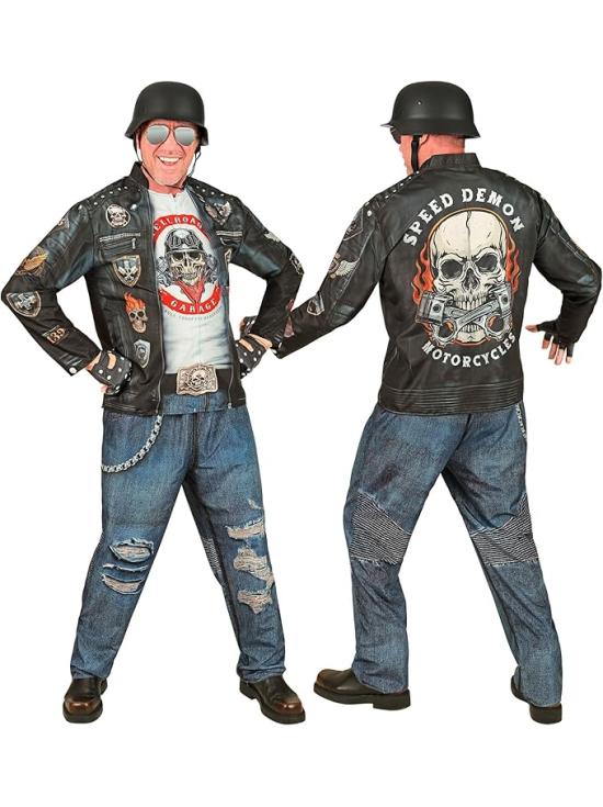Fantasia de motociclista para homens