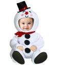 Fantasia de boneco de neve branco para bebê