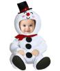 Fantasia de boneco de neve branco para bebê