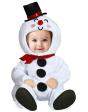 Fantasia de boneco de neve branco para bebê
