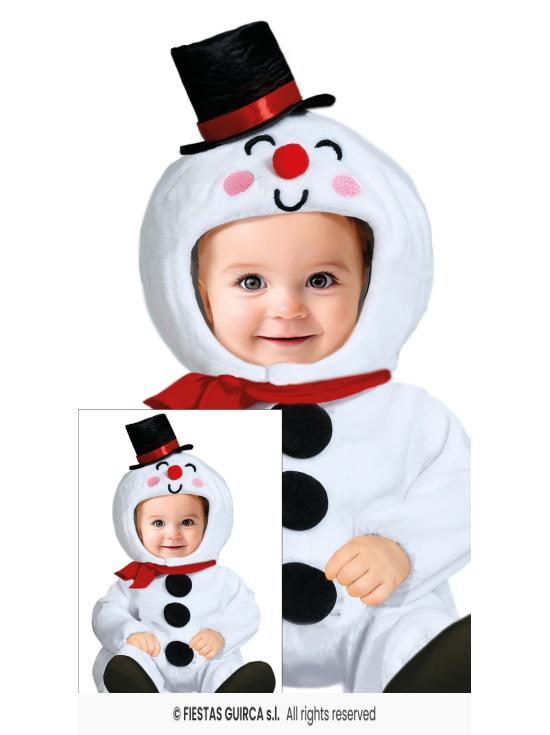 Fantasia de boneco de neve branco para bebê