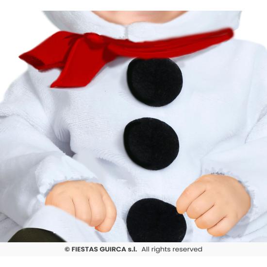 Fantasia de boneco de neve branco para bebê