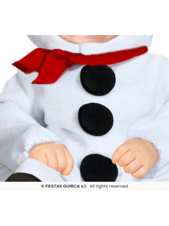 Fantasia de boneco de neve branco para bebê