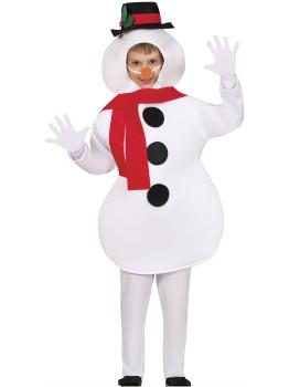 Fantasia de boneco de neve para crianças