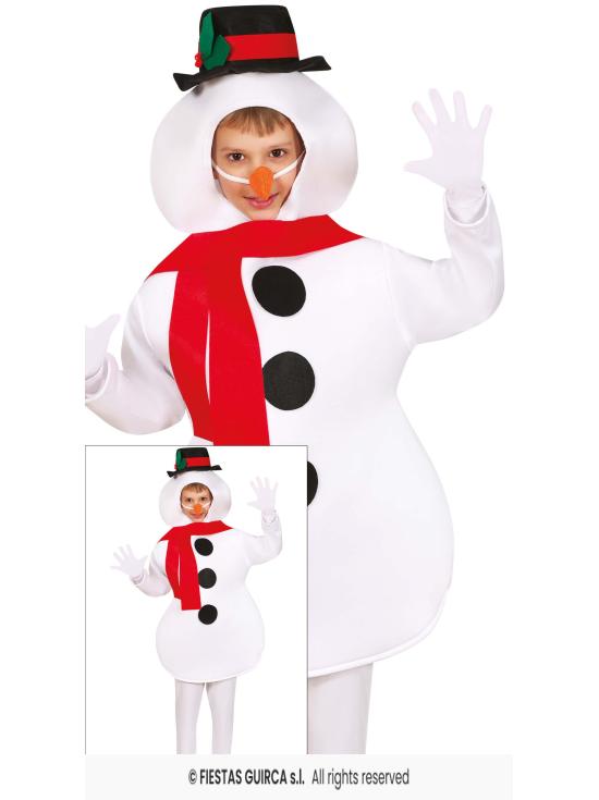 Fantasia de boneco de neve para crianças