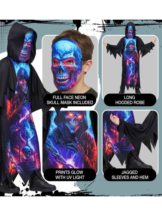 Fantasia de Morte Fluorescente para Crianças