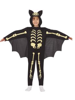 Fato de morcego esqueleto para menino