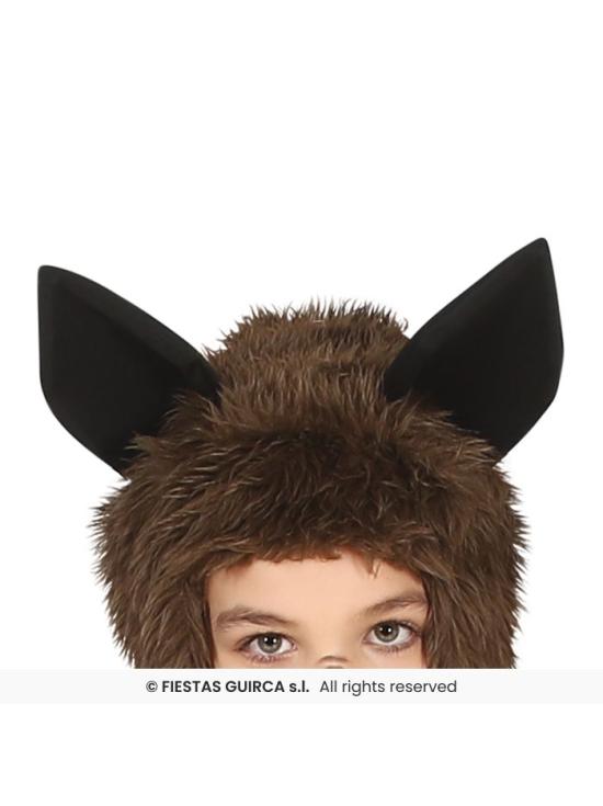 Fato de morcego peludo infantil
