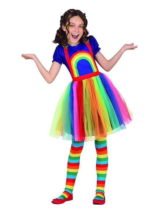 Fantasia de menina arco-íris
