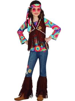 Fantasia de menina hippie feliz **