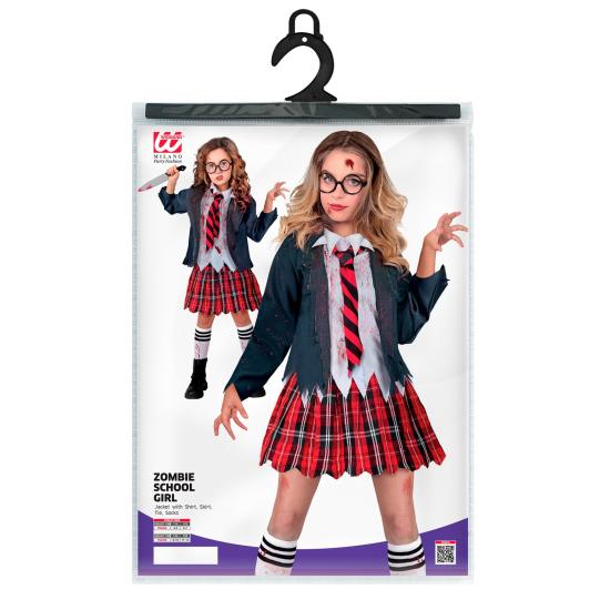 Fantasia de zumbi escolar para crianças