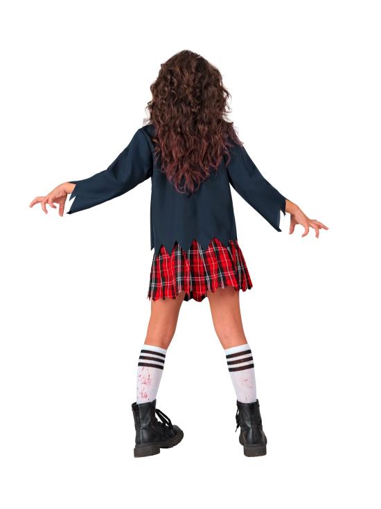Fantasia de zumbi escolar para crianças