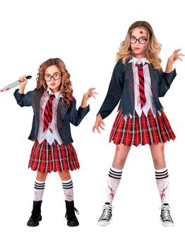 Fantasia de zumbi escolar para crianças