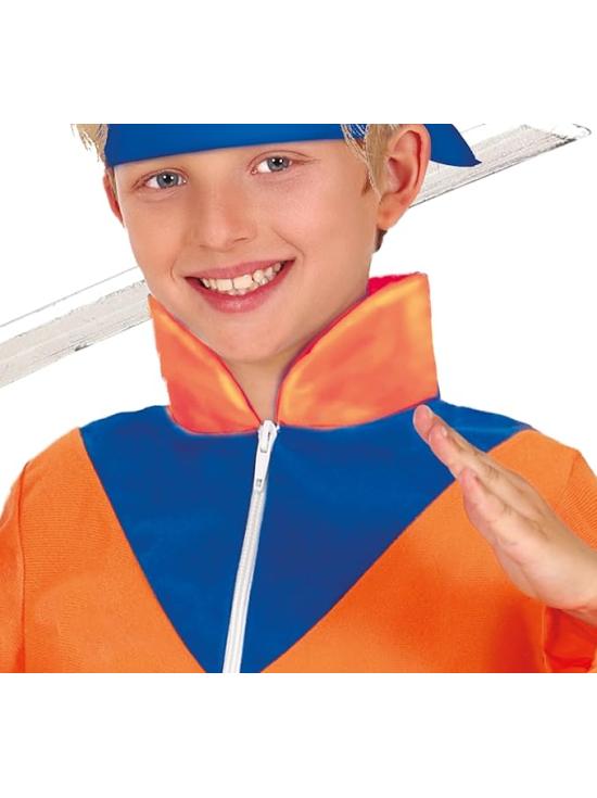 Fantasia Ninja Estilo Mangá para Meninos Laranja e Azul Naruto
