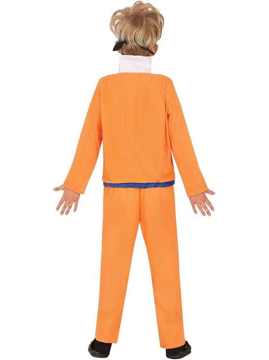 Fantasia Ninja Estilo Mangá para Meninos Laranja e Azul Naruto
