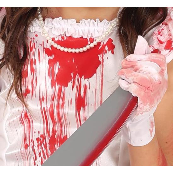 Fantasia de Noiva Sangrenta para Crianças com Véu e Vestido Fantasia de Noiva Sangrenta para Crianças com Véu e Vestido