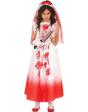 Fantasia de Noiva Sangrenta para Crianças com Véu e Vestido