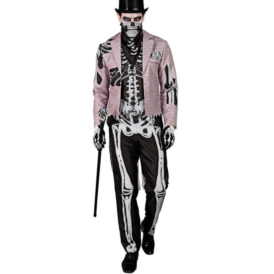 Esqueleto noivo em fraque osso homem morto-vivo traje traje de halloween