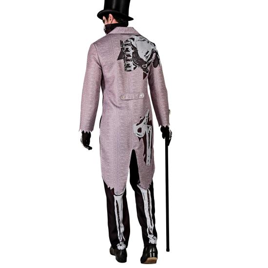 Esqueleto noivo em fraque osso homem morto-vivo traje traje de halloween