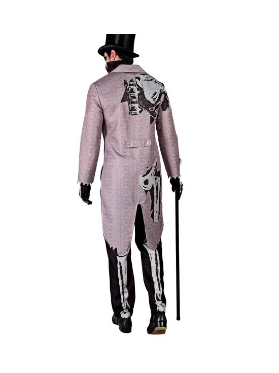 Esqueleto noivo em fraque osso homem morto-vivo traje traje de halloween