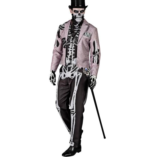 Esqueleto noivo em fraque osso homem morto-vivo traje traje de halloween