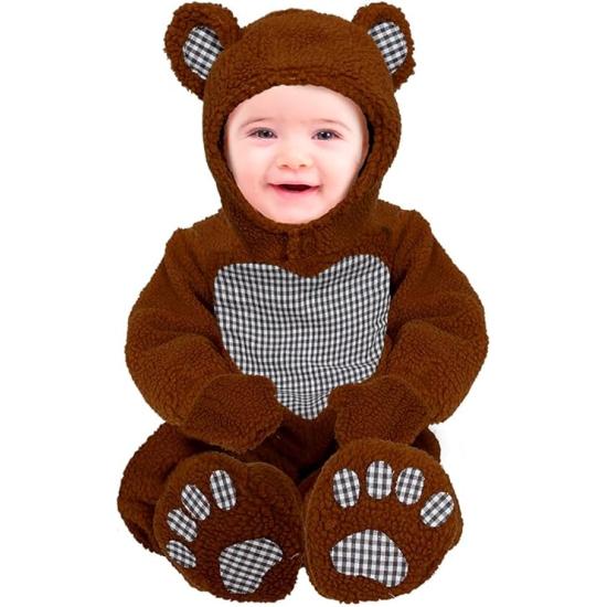 Fantasia de ursinho de pelúcia para bebê
