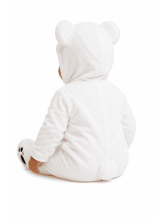 Fantasia de Urso Polar Bebê com Capuz e Protetor de Pés