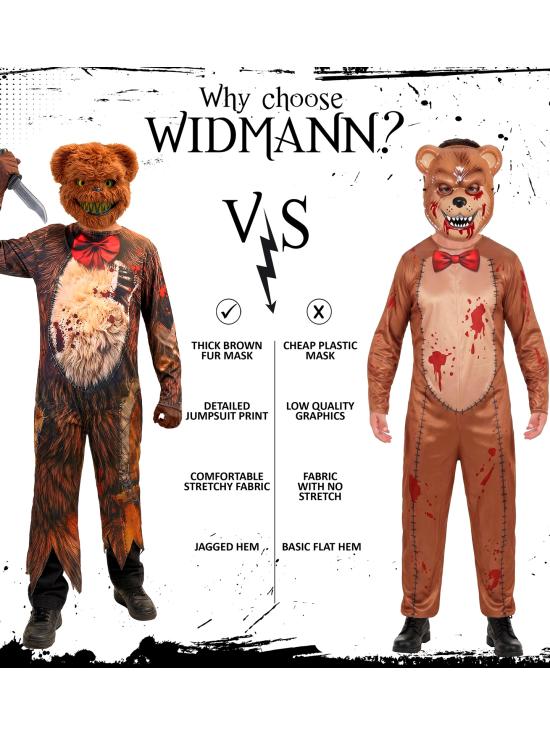 Fantasia de Urso Zumbi para Meninos com Máscara