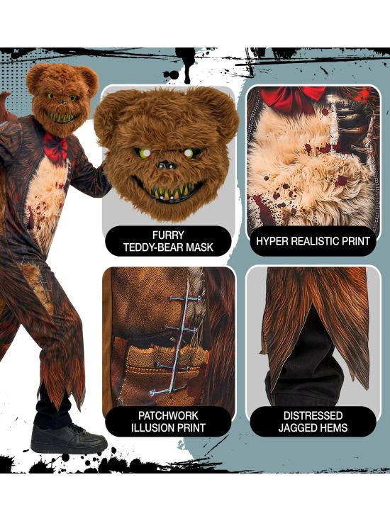 Fantasia de Urso Zumbi para Meninos com Máscara
