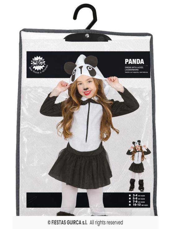 Fato de Urso Panda tamanho menina ^*