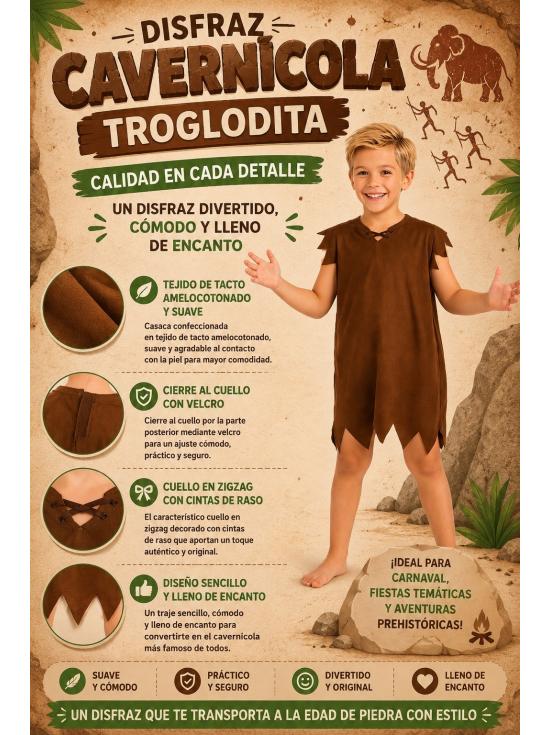 Fantasia de Fred Flintstone para meninos | TuyYo Costumes