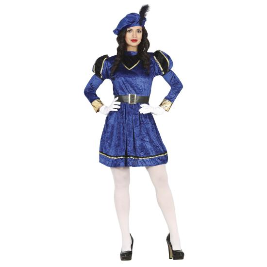 Fato de página de Natal azul para mulher