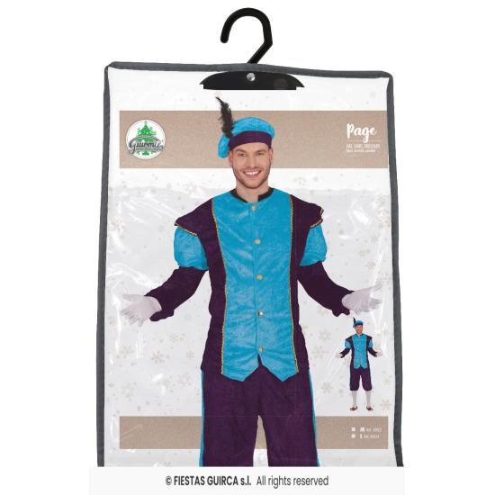 Fato de página real azul adulto