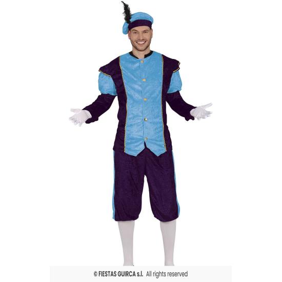 Fato de página real azul adulto