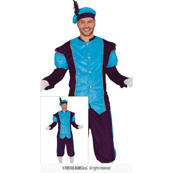 Fato de página real azul adulto